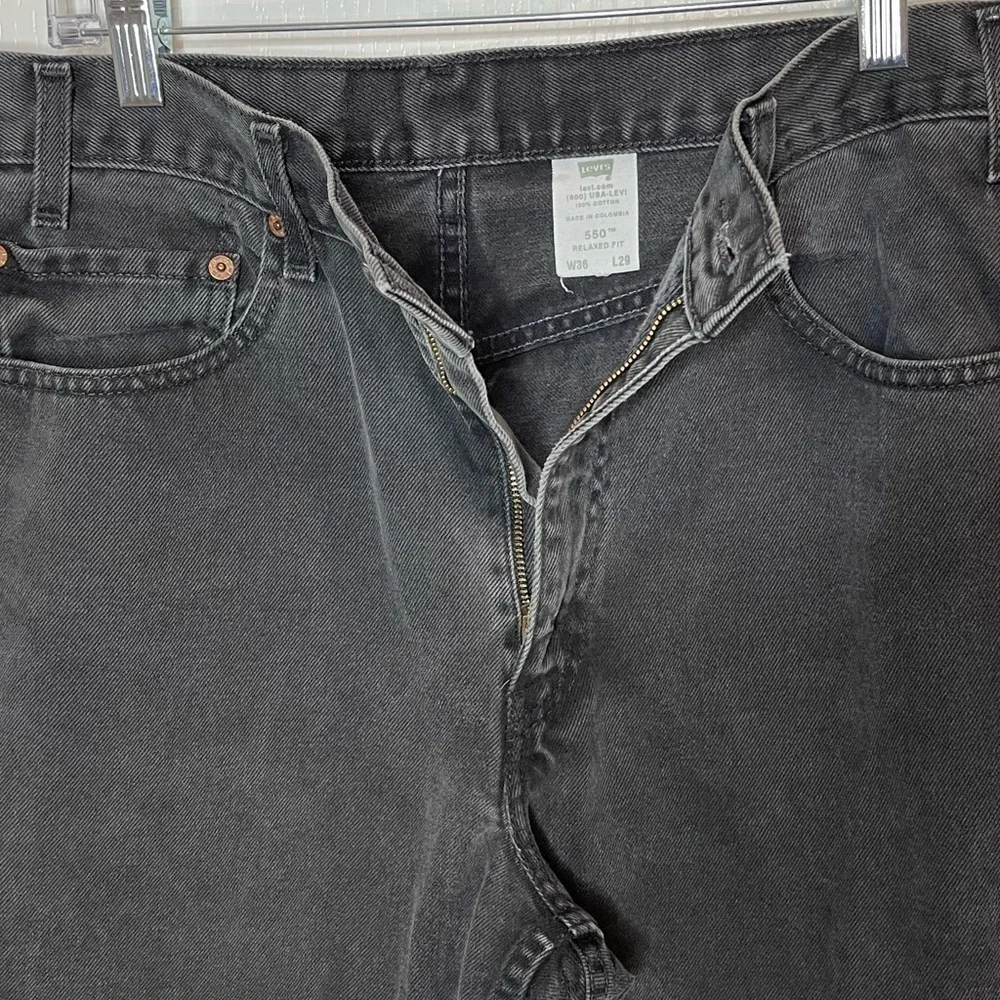 Levi’s 550 classic straight leg denim men’s jeans black 34 waist zipper fly